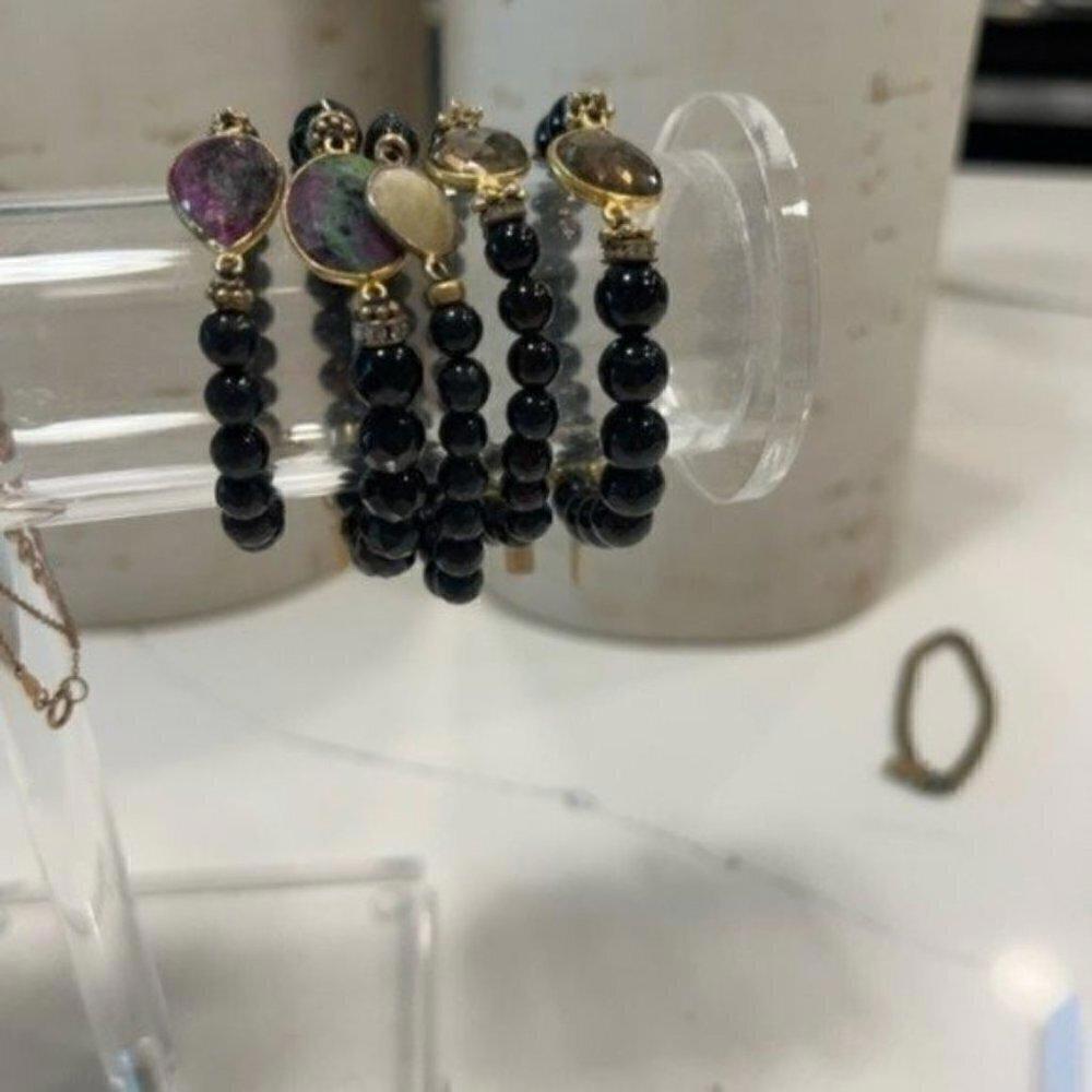Handcrafted Multi-Stone Beaded Bracelets - image 4